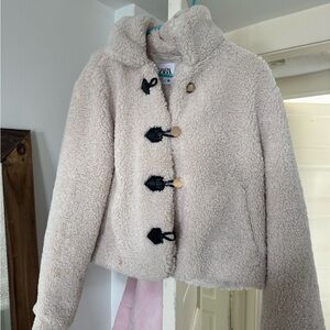 Zara Cream Sherpa Jacket